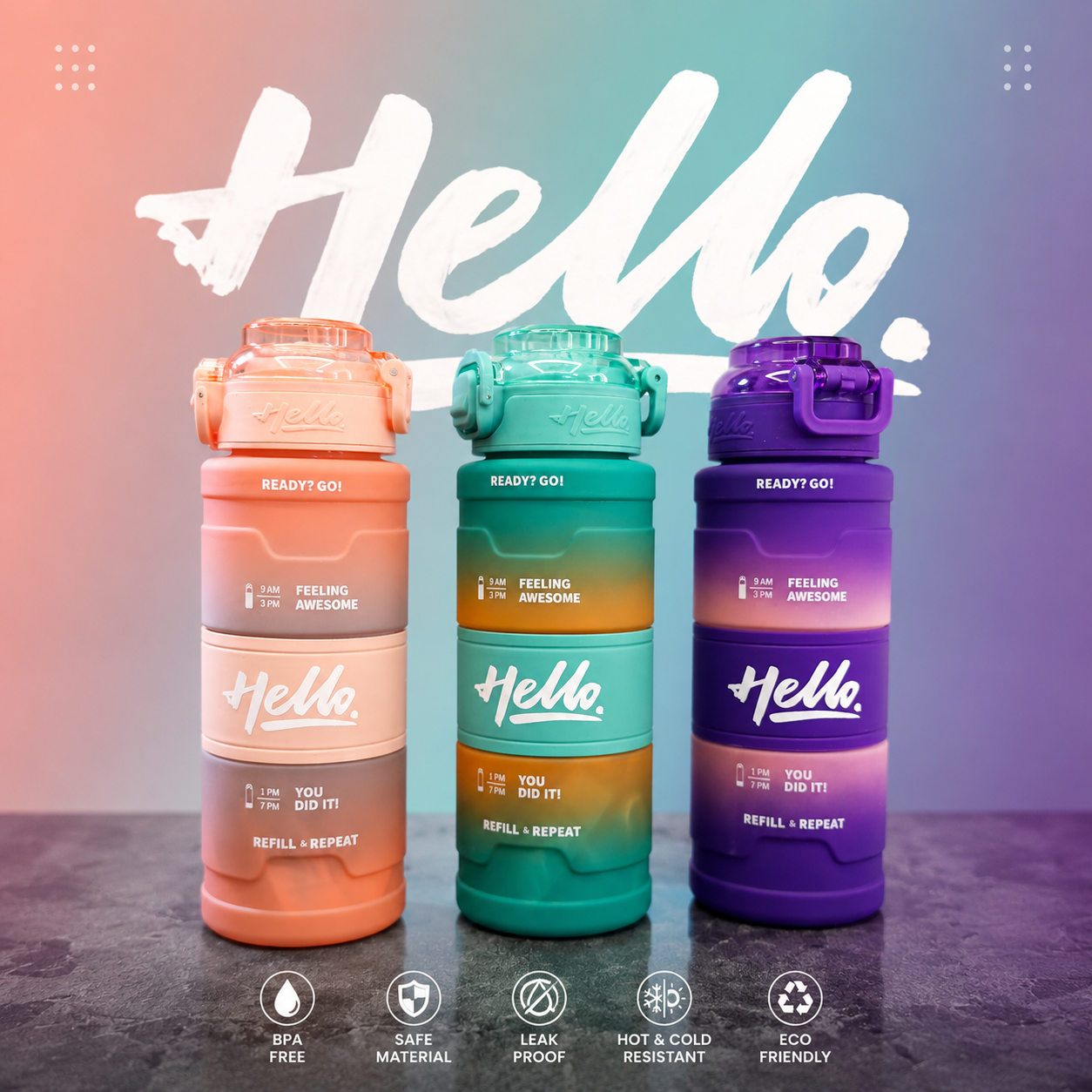 قمقمه طرح HELLO