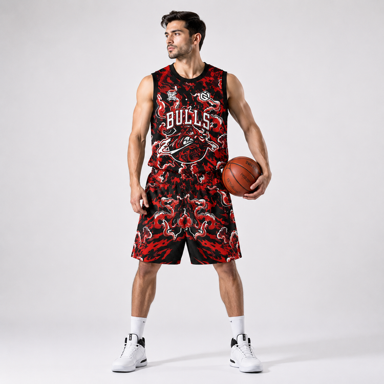 ست ورزشی بسکتبال طرح Chicago Bulls