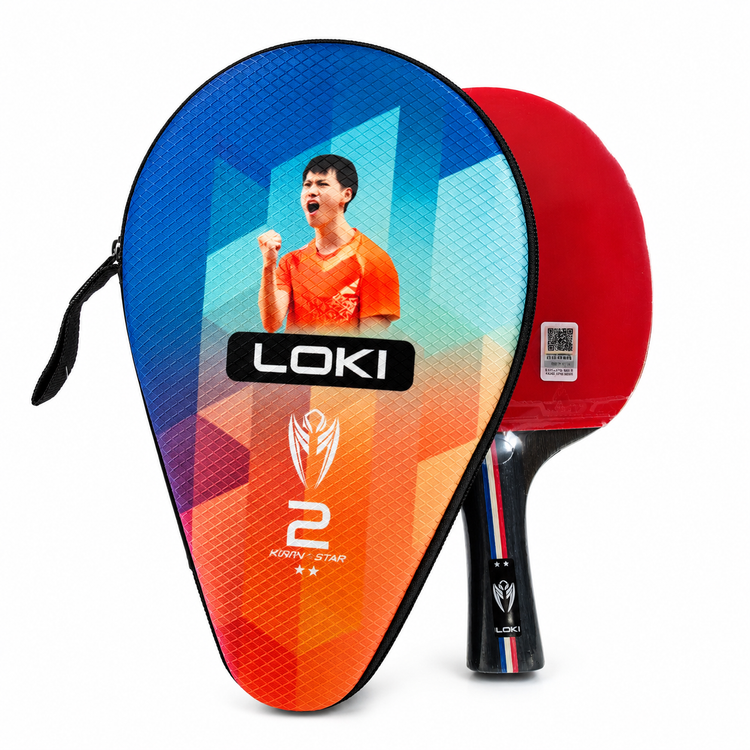 راکت پینگ پنگ لوکی 2 ستاره LOKI kirin به همراه کیف + هدیه
