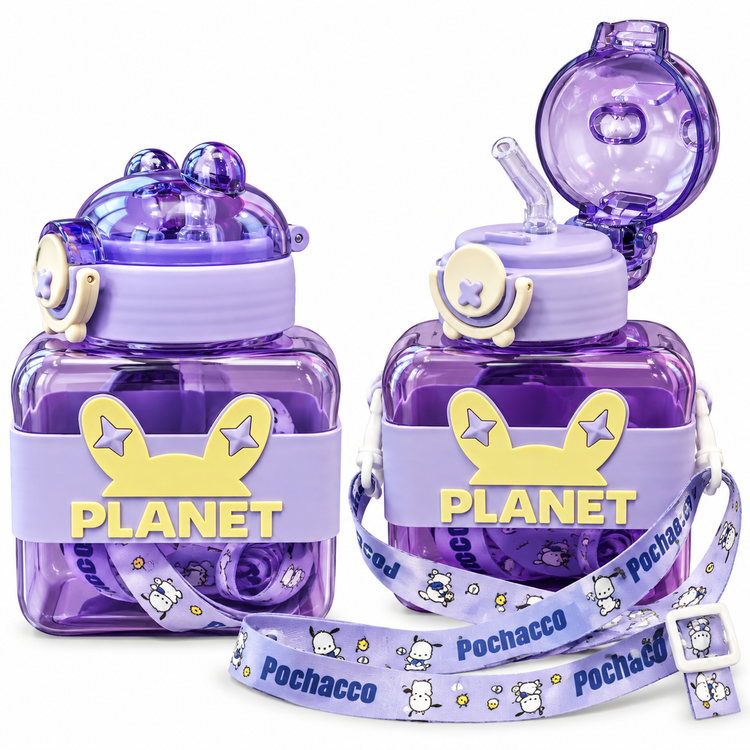 قمقمه فانتزی پلنت PLANET مربعی نیدار با بند دوشی