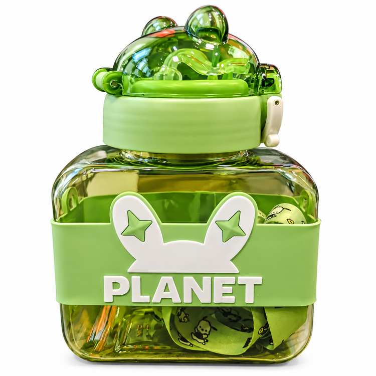 قمقمه فانتزی پلنت PLANET مربعی نیدار با بند دوشی