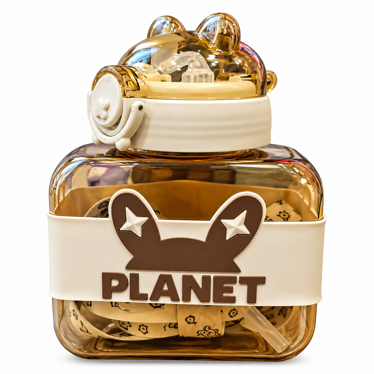 قمقمه فانتزی پلنت PLANET مربعی نیدار با بند دوشی