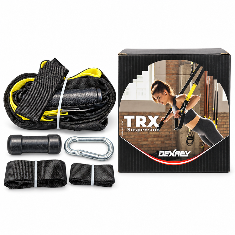ست تمرین تعلیقی بند TRX دکسری DEXREY مدل DR-7896 همراه کیف و متعلقات