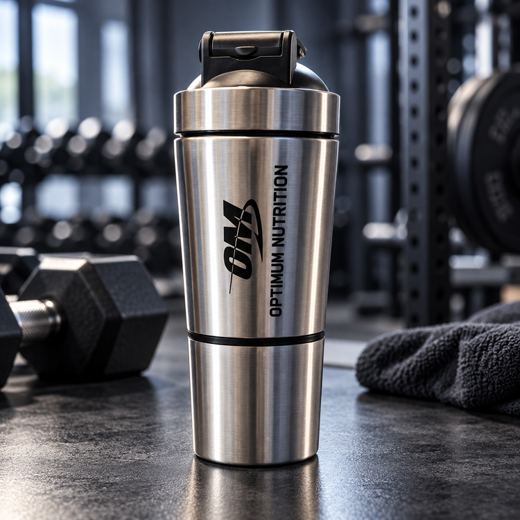 شیکر استیل OM دو تکه Optimum Nutrition
