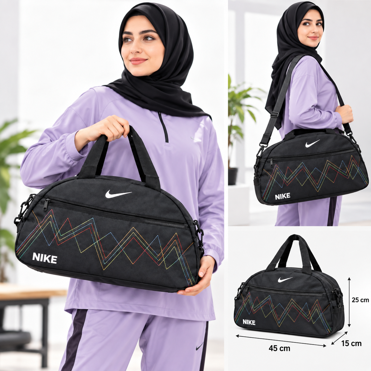 ساک ورزشی نایکی مدل گلدوزی شده چند رنگ